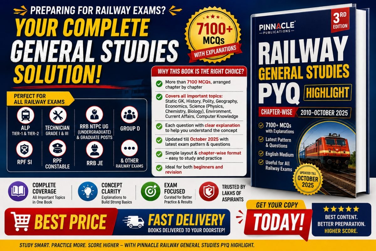 Pinnacle Railway General Studies PYQ — Special Offer — Bookaao