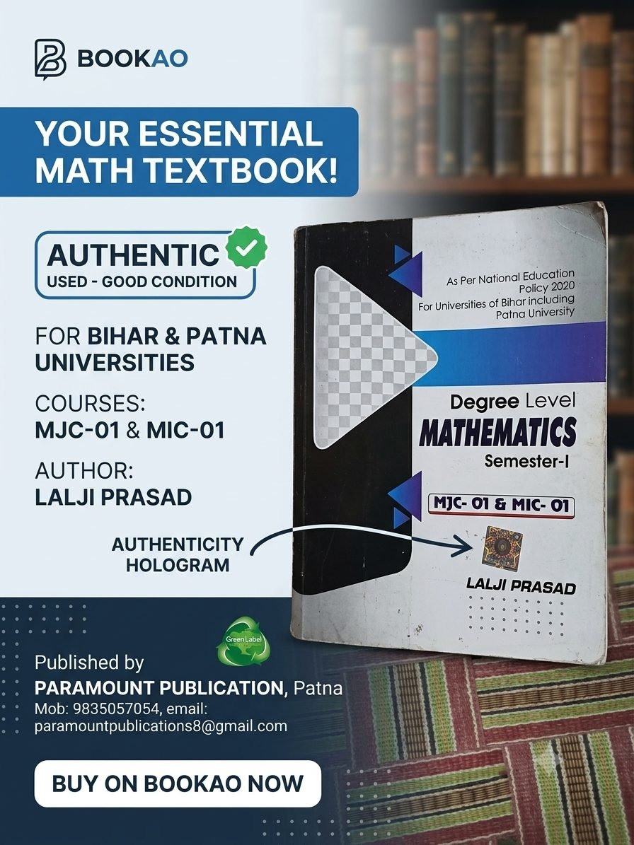 Degree level Mathematics MIC 01 &amp; By Lalji prasad. — Special Offer — Bookaao