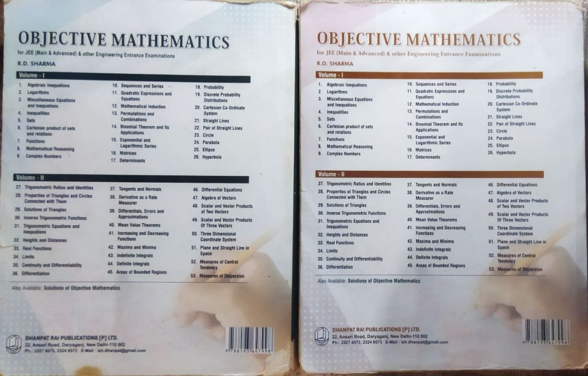 OBJECTIVE MATHEMATICS by RD Sharma for IIT-JEE — Special Offer — Bookaao