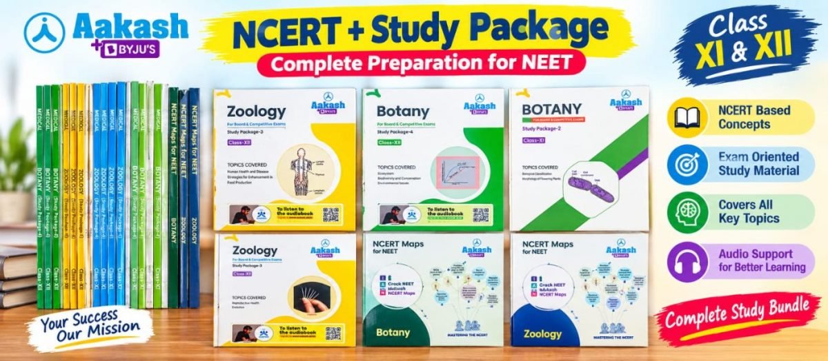 Aakash NEET BIO Modules Set (Class 11 &amp; 12) + MAPS — Special Offer — Bookaao