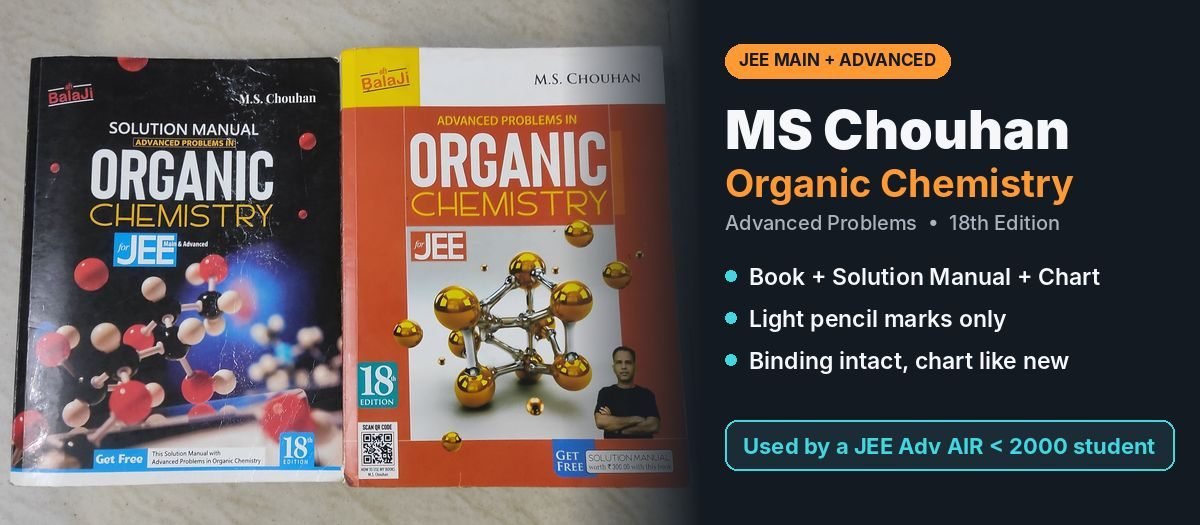 MS Chouhan Organic Chemistry JEE +Solution+Chart — Special Offer — Bookaao