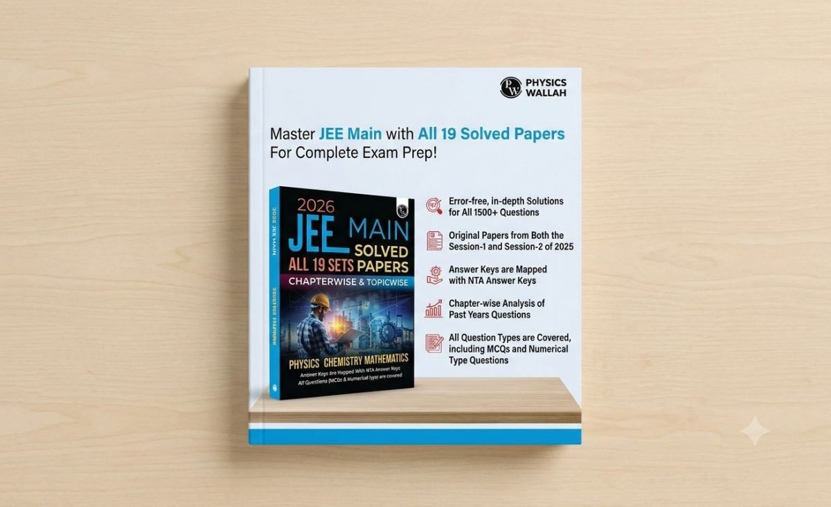 PW JEE Main 2026 Solved Papers All 19 Sets PCM — Special Offer — Bookaao