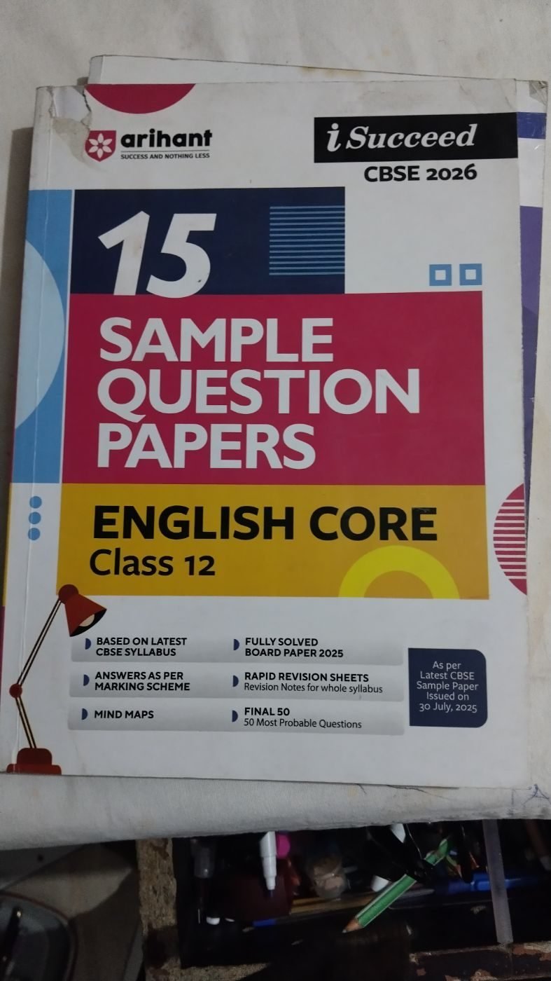 English core sample question paper — Special Offer — Bookaao