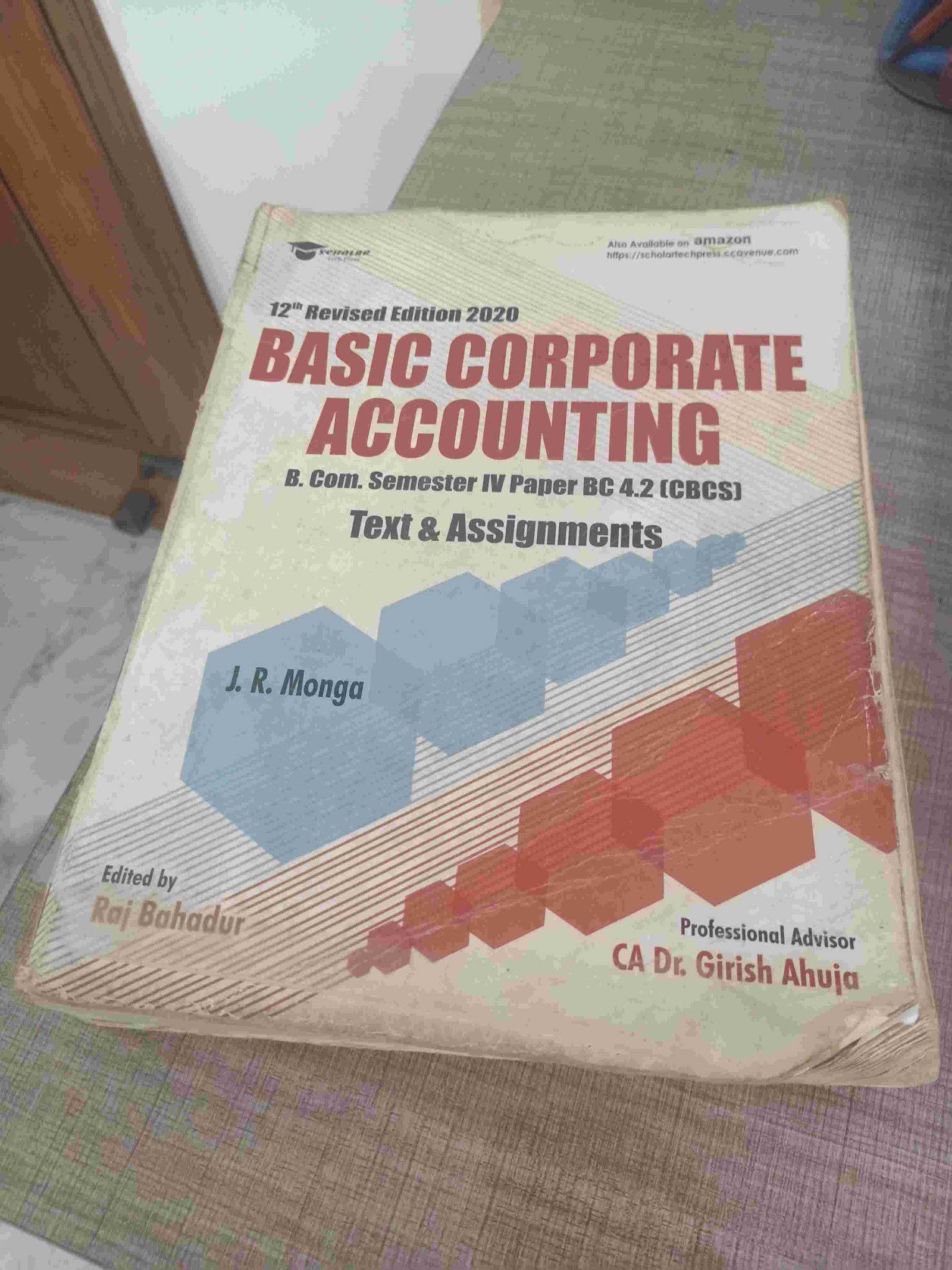 Basic Corporate Accounting by J.R. Monga - 2nd Hand Book - Bookaao