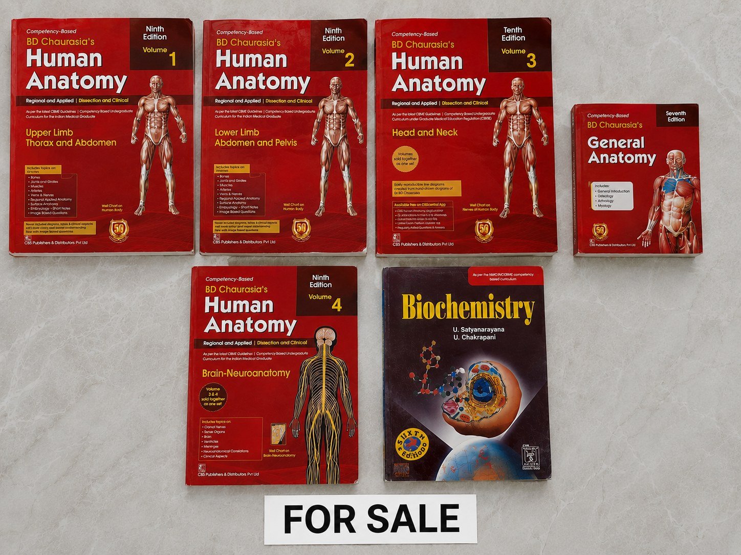 BD CHAURAS ANATOMY AND BIOCHEMISTRY - Second Hand Book in Mangalore - Bookaao