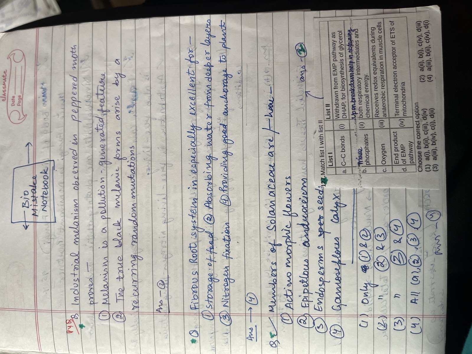 Biology Mistake notebook with pyqs - New Book - Bookaao