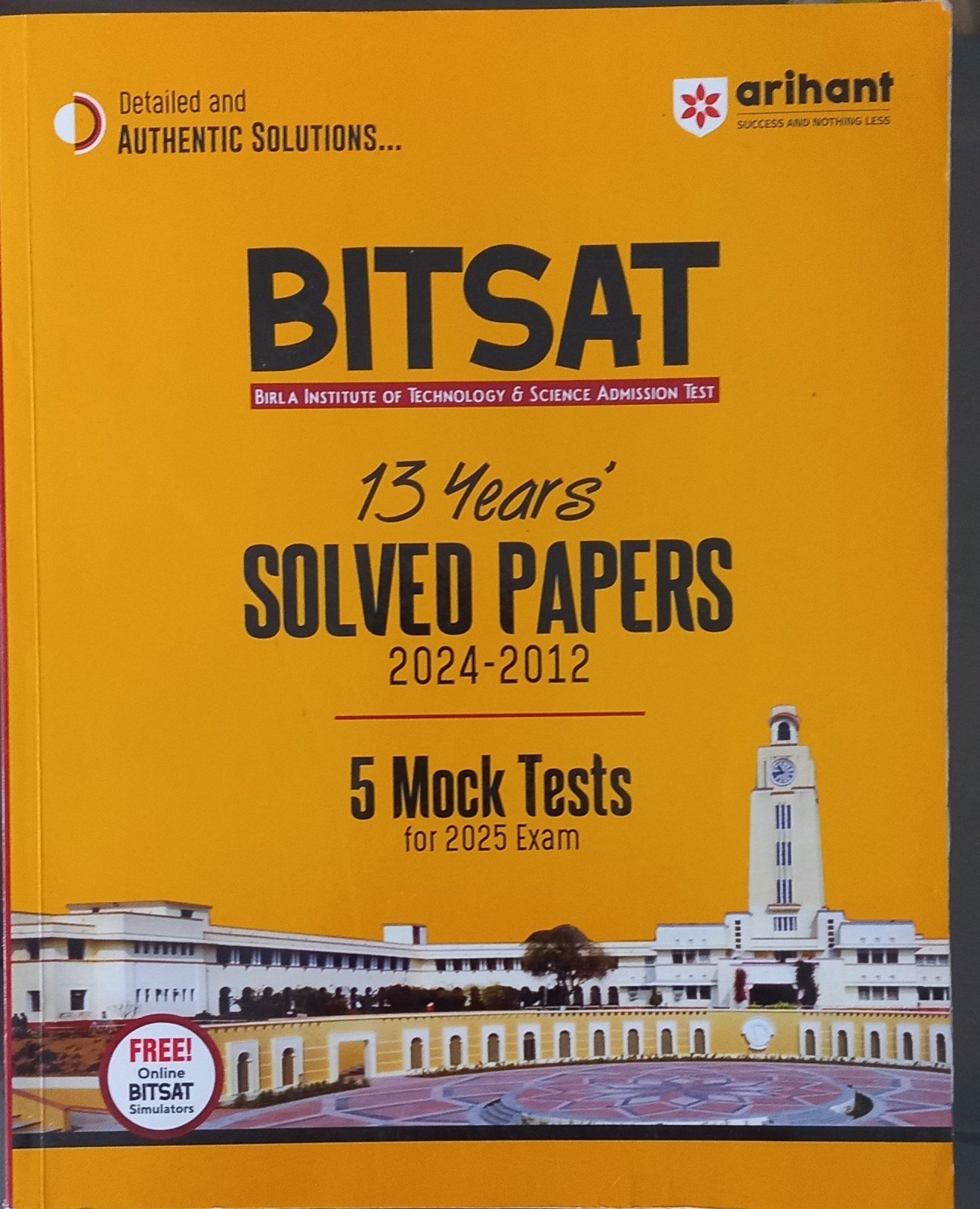 Bitsat solved papers - Second Hand - Bookaao