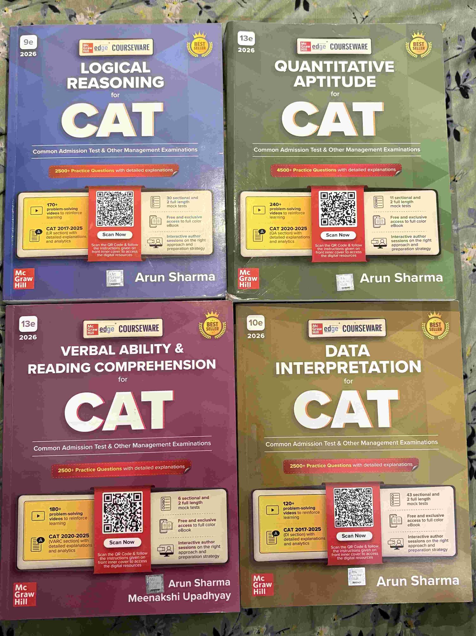 CAT 2026 Arun Sharma Complete Set (4 Books) - New Book - Bookaao