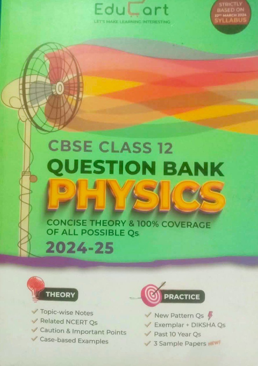 CBSE CLASS 12 PHYSICS EDUCART QUESTION BANK - Second Hand - Bookaao