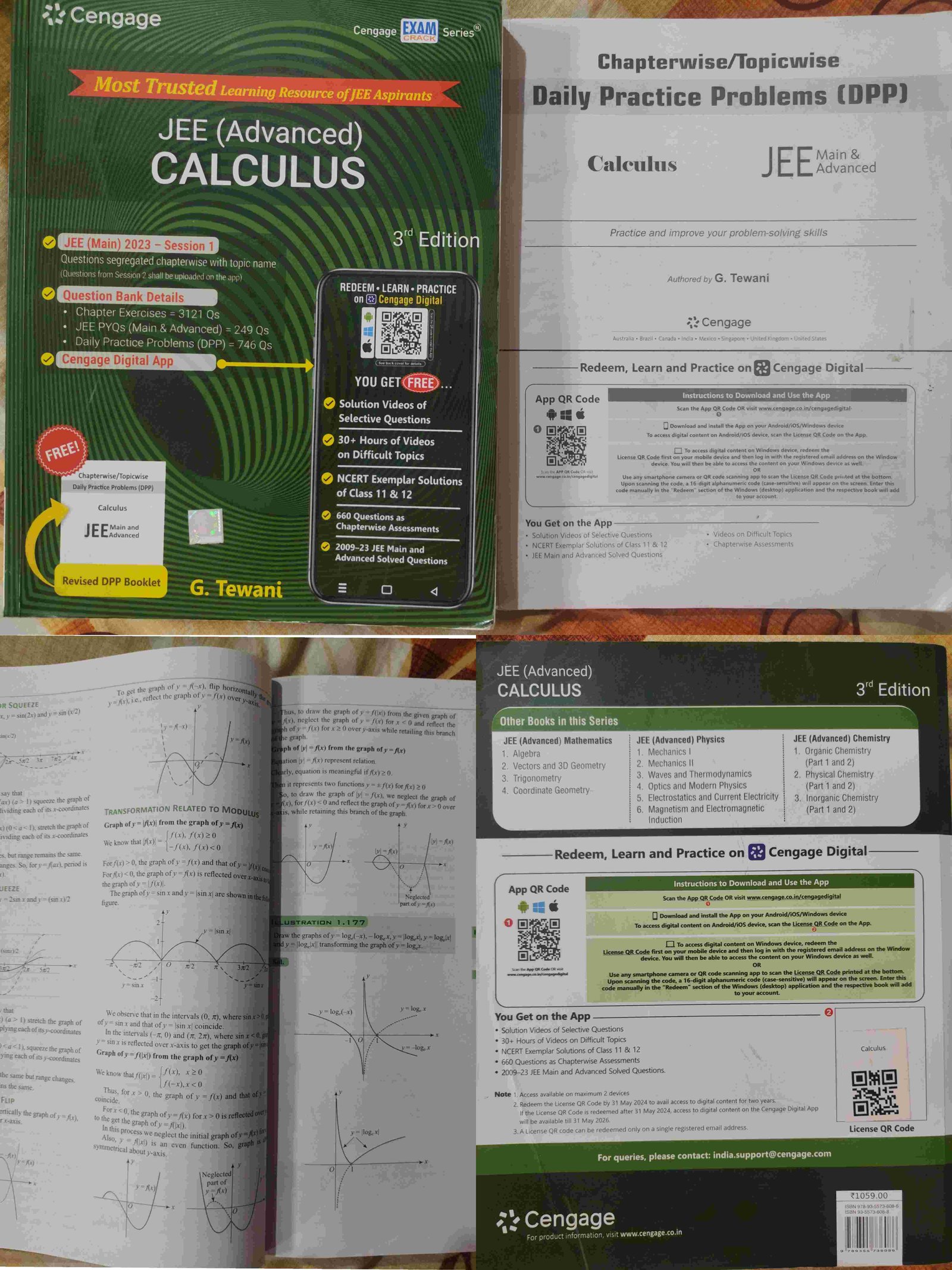 Buy New Cengage JEE advanced Calculus 3rd edition in TULASI NAGAR,BOMMURU,RAJHMUNDRY - Bookaao