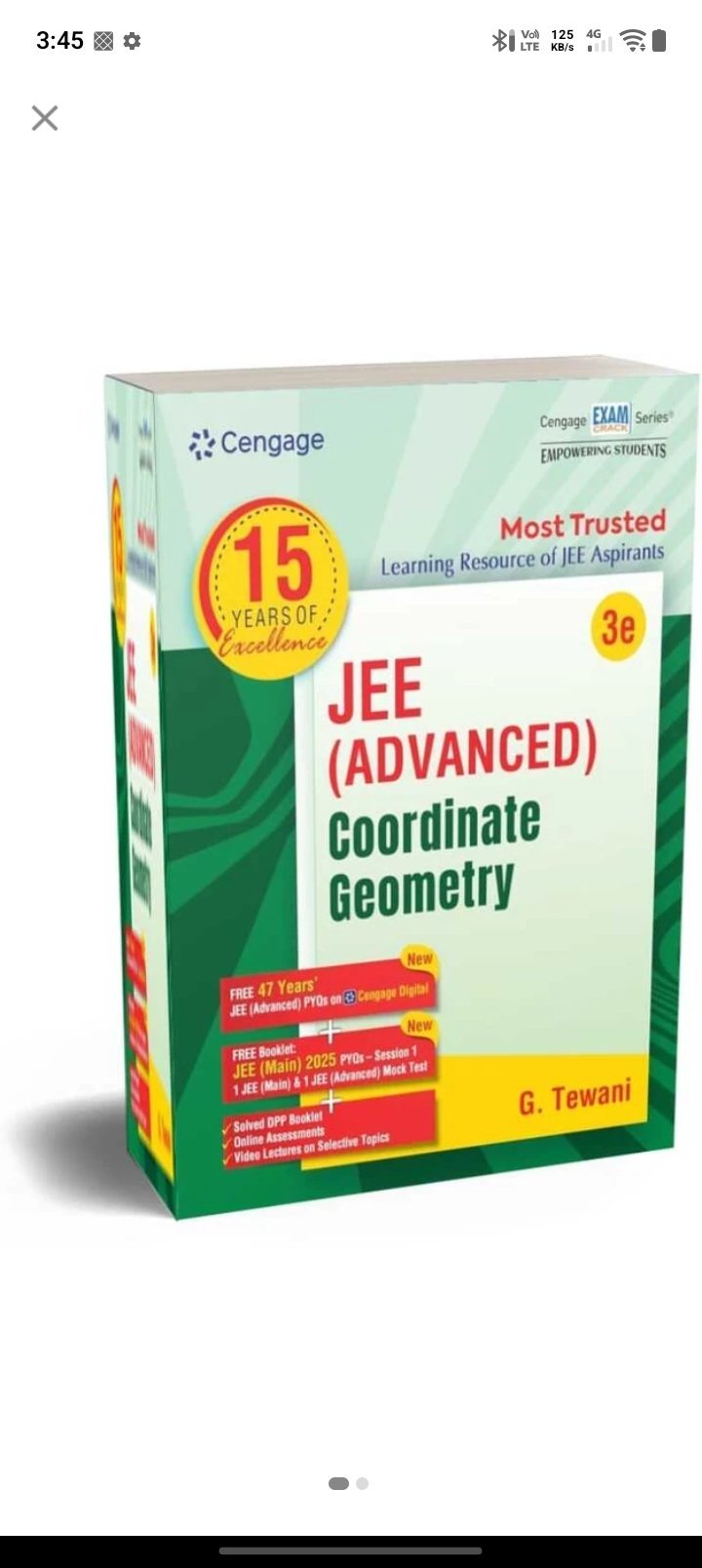 CENGAGE JEE ADVANCED   COORDINATE GEOMETRY MATHS - New Book - Bookaao