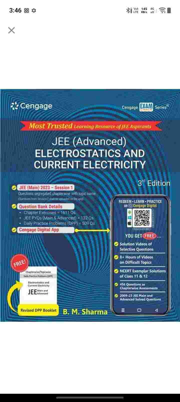 CENGAGE JEE ADVANCED  ELECTROSTATICS   3E - New Book - Bookaao