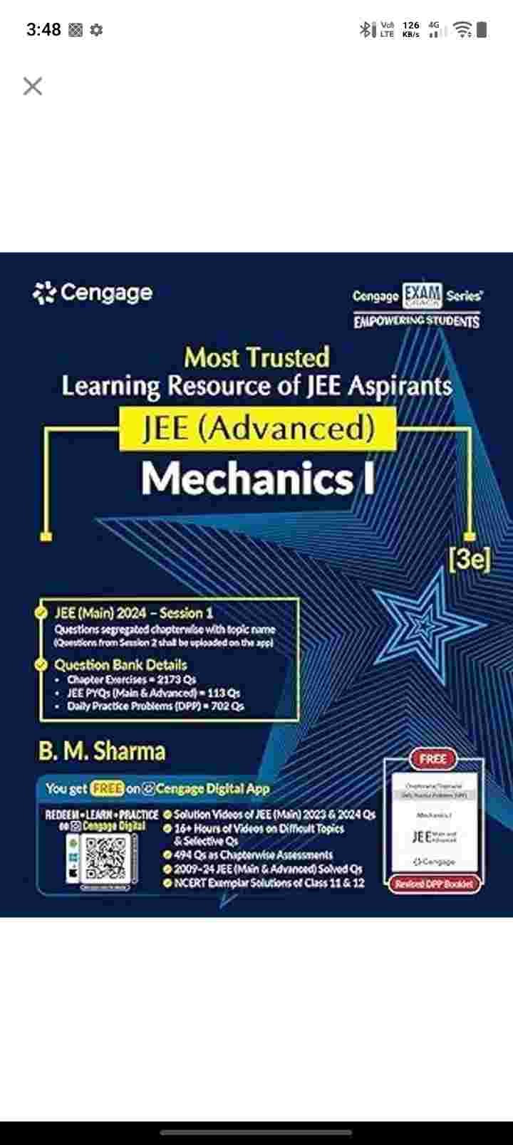 CENGAGE JEE ADVANCED  MECHANICS I   3E - New Book - Bookaao