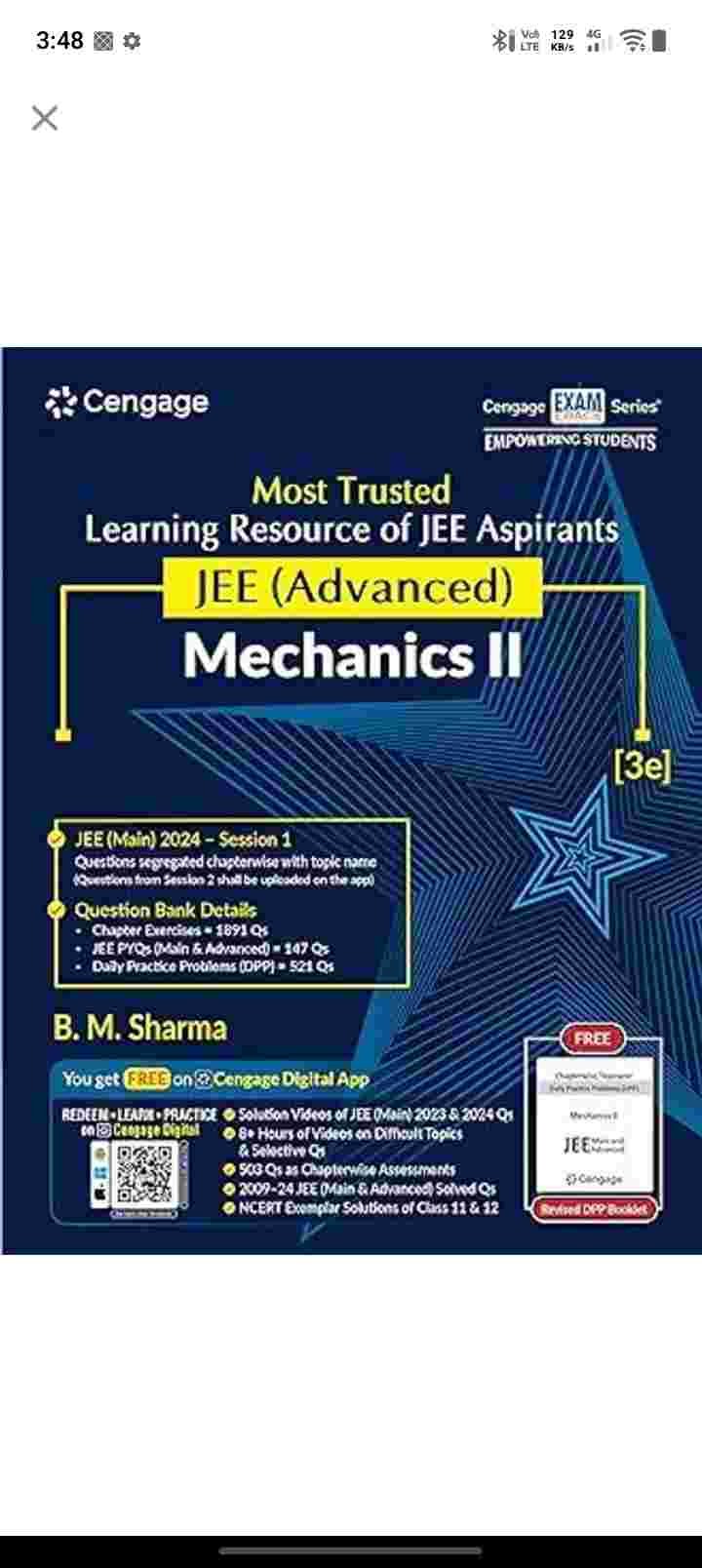 CENGAGE JEE ADVANCED  MECHANICS II 3E - New Book - Bookaao