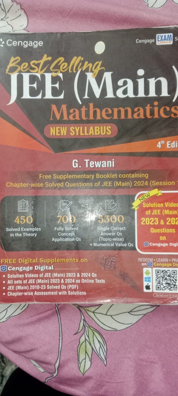 Cengage jee mains book mathematics - Second Hand - Bookaao