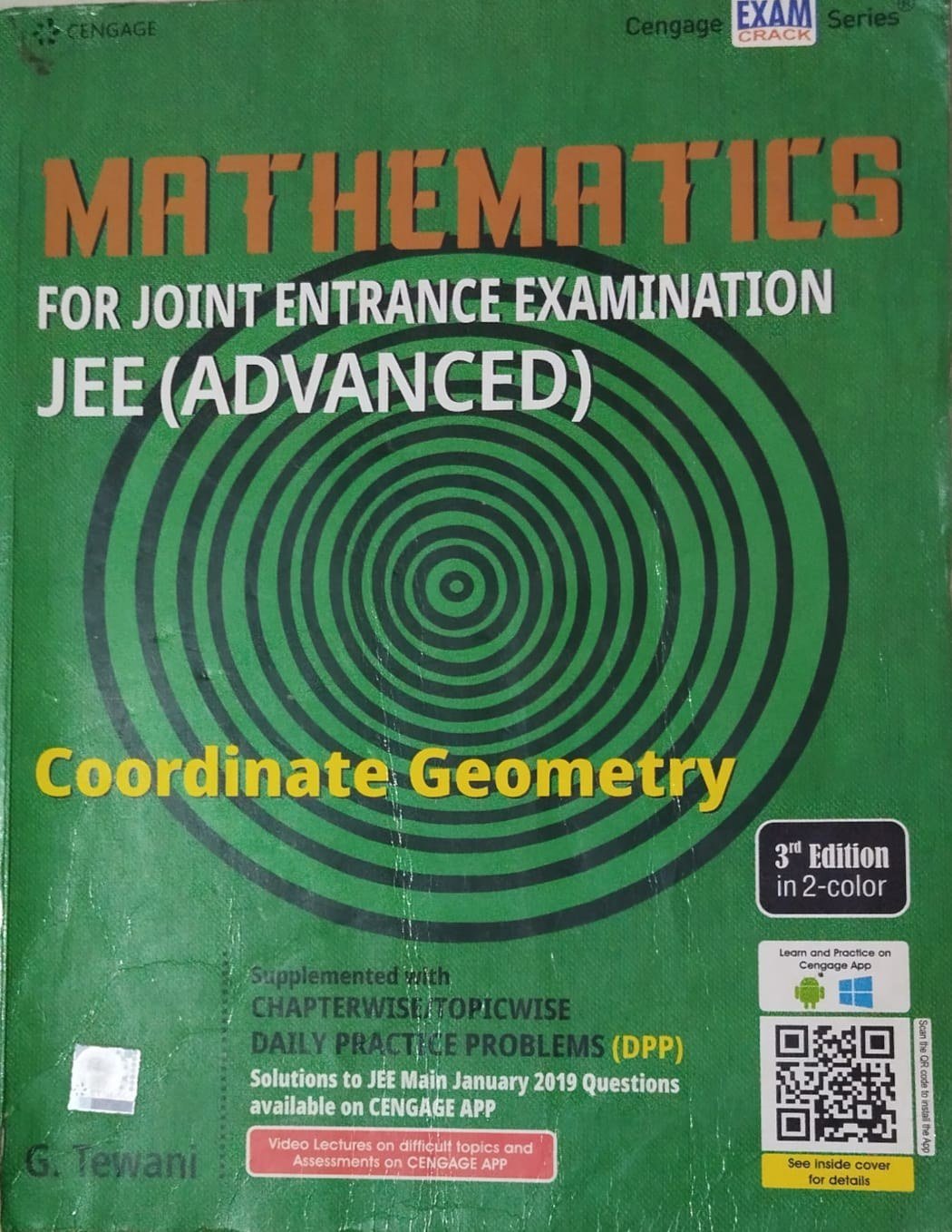 CENGAGE MATHEMATICS JEE ADV COORDINATE GEOMETRY - Second Hand - Bookaao