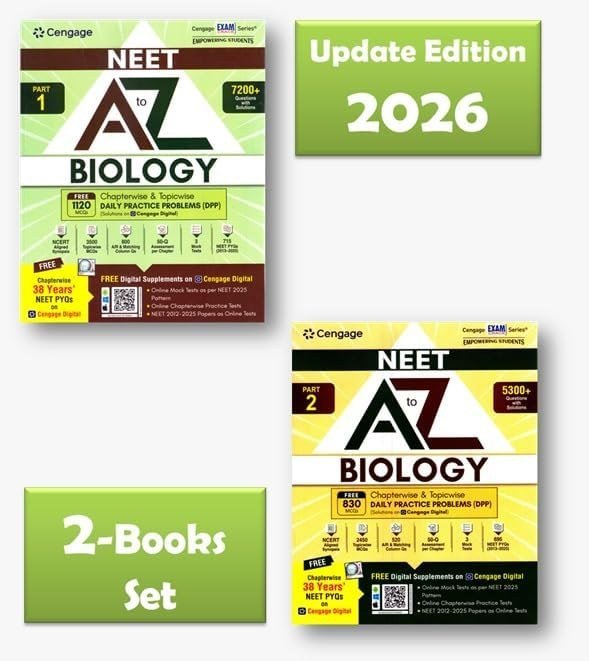 Cengage NEET A To Z - Biology Part-1 + Part-2 - Second Hand - Bookaao
