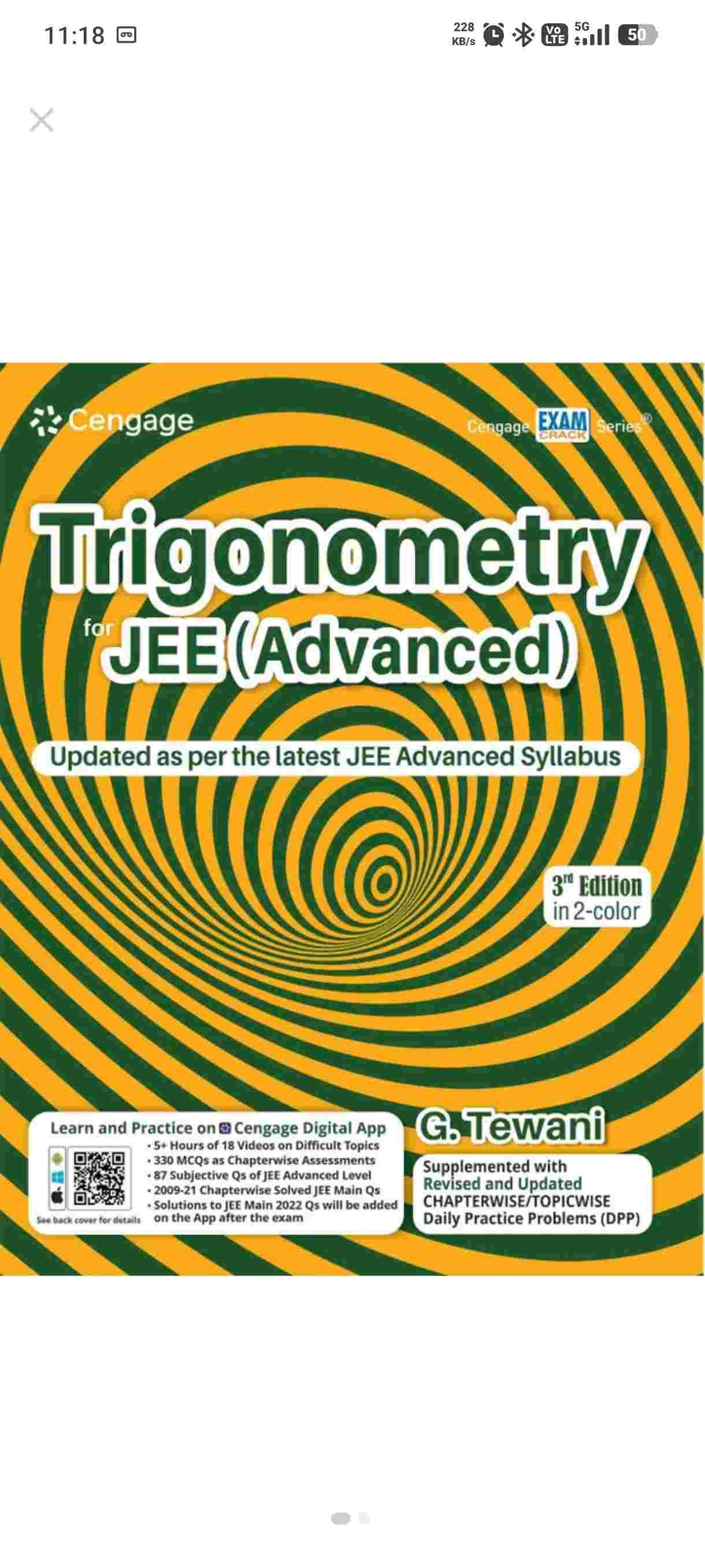 Cengage Trigonometry For JEE (Advanced), 3E - New Book - Bookaao