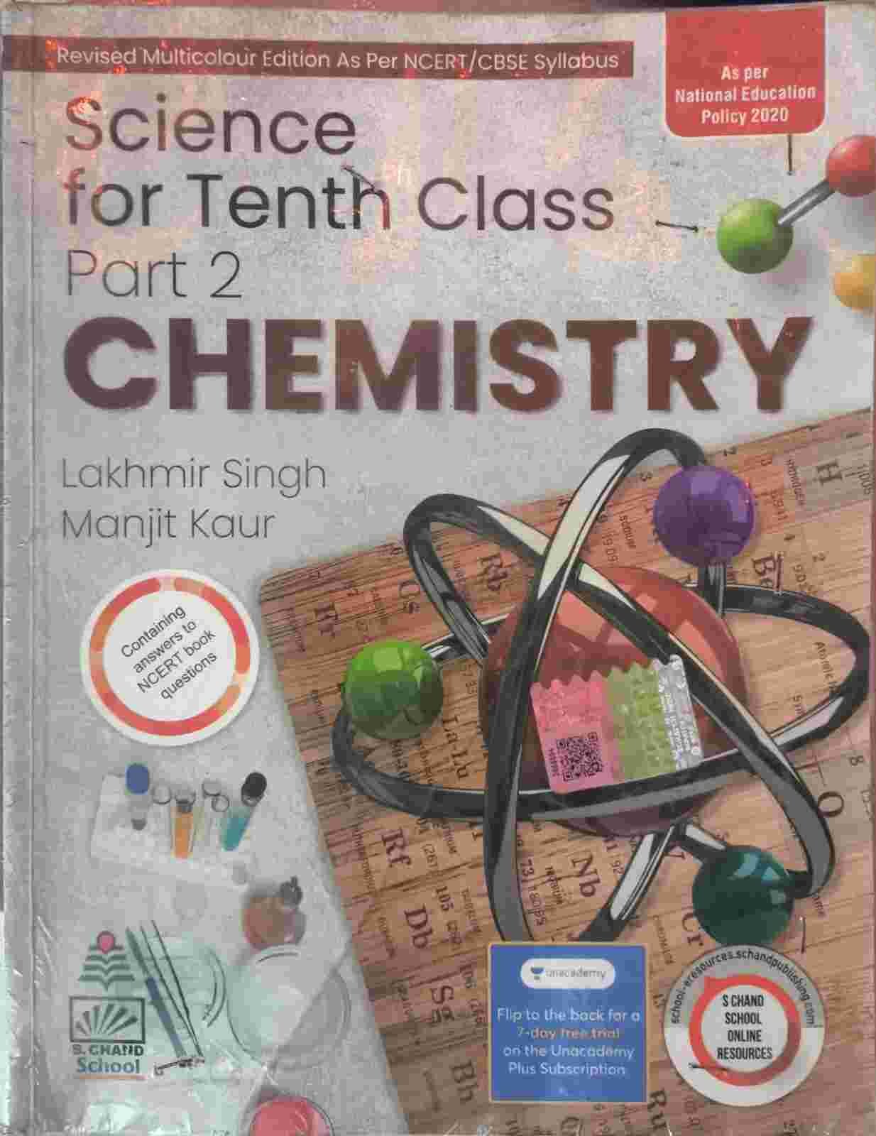 CHEMISTRY LAKHMIR SINGH MANJIT KAUR book class 10 - Second Hand - Bookaao