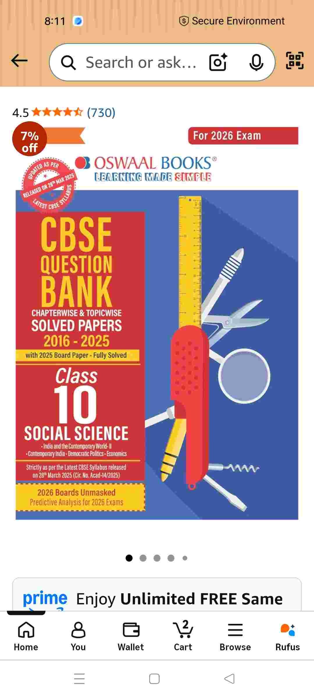 Buy Second Hand Class 10th oswaal science question bank 2025-26 in Bilaspur - Bookaao