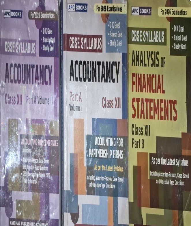 class 12 all 3 accounts book dk goel negotiatiable - Second Hand Book in Jaipur Municipal Corporation - Bookaao