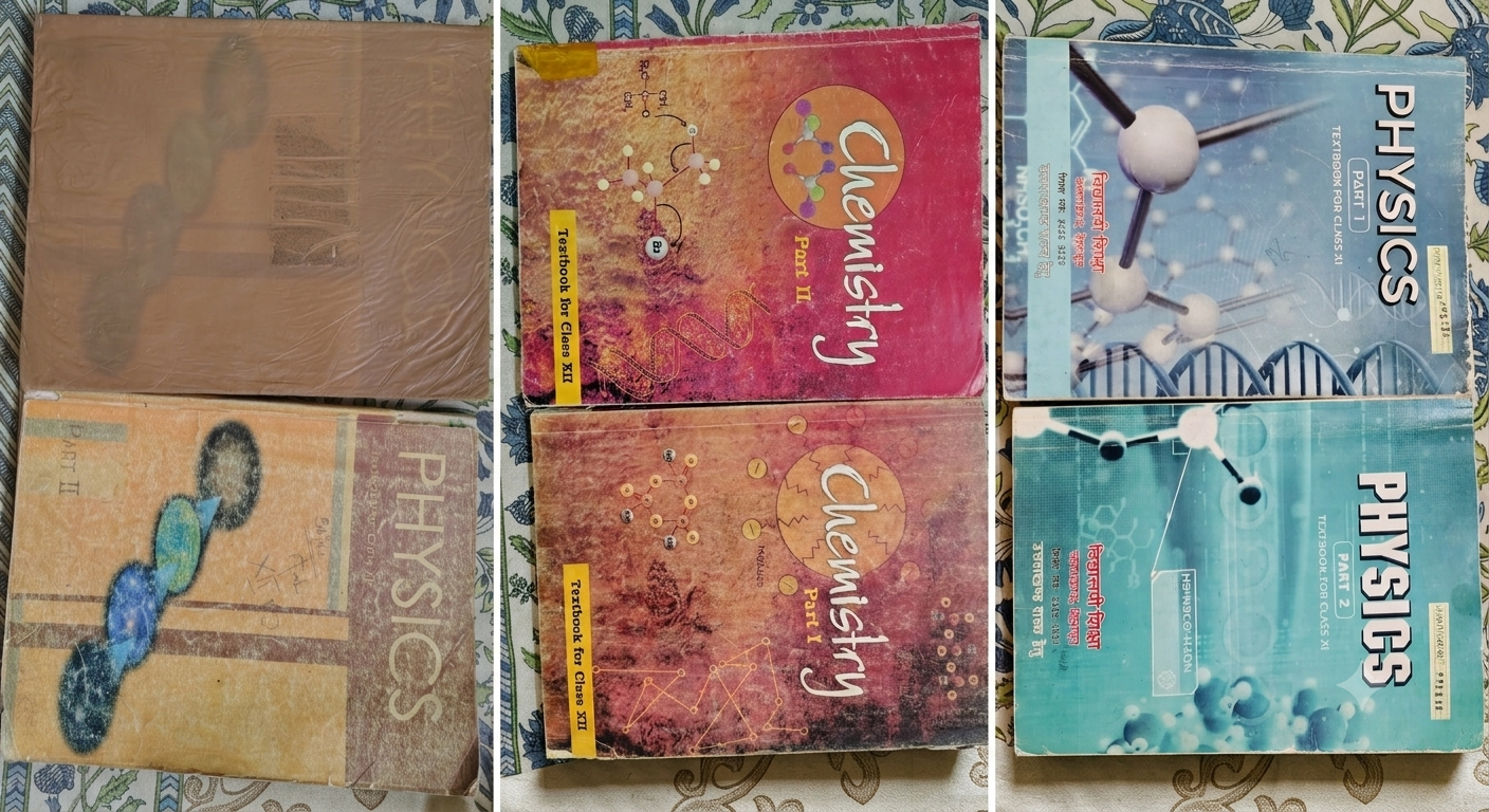 Class XII NCERT (Phy & Chem) + Class XI Phy NCERT - 2nd Hand Book - Bookaao