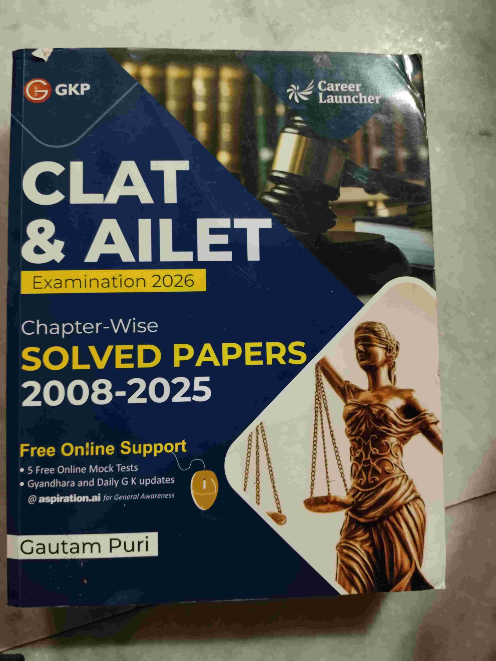 CLAT & AILET chapter wise solved paper - Second Hand - Bookaao