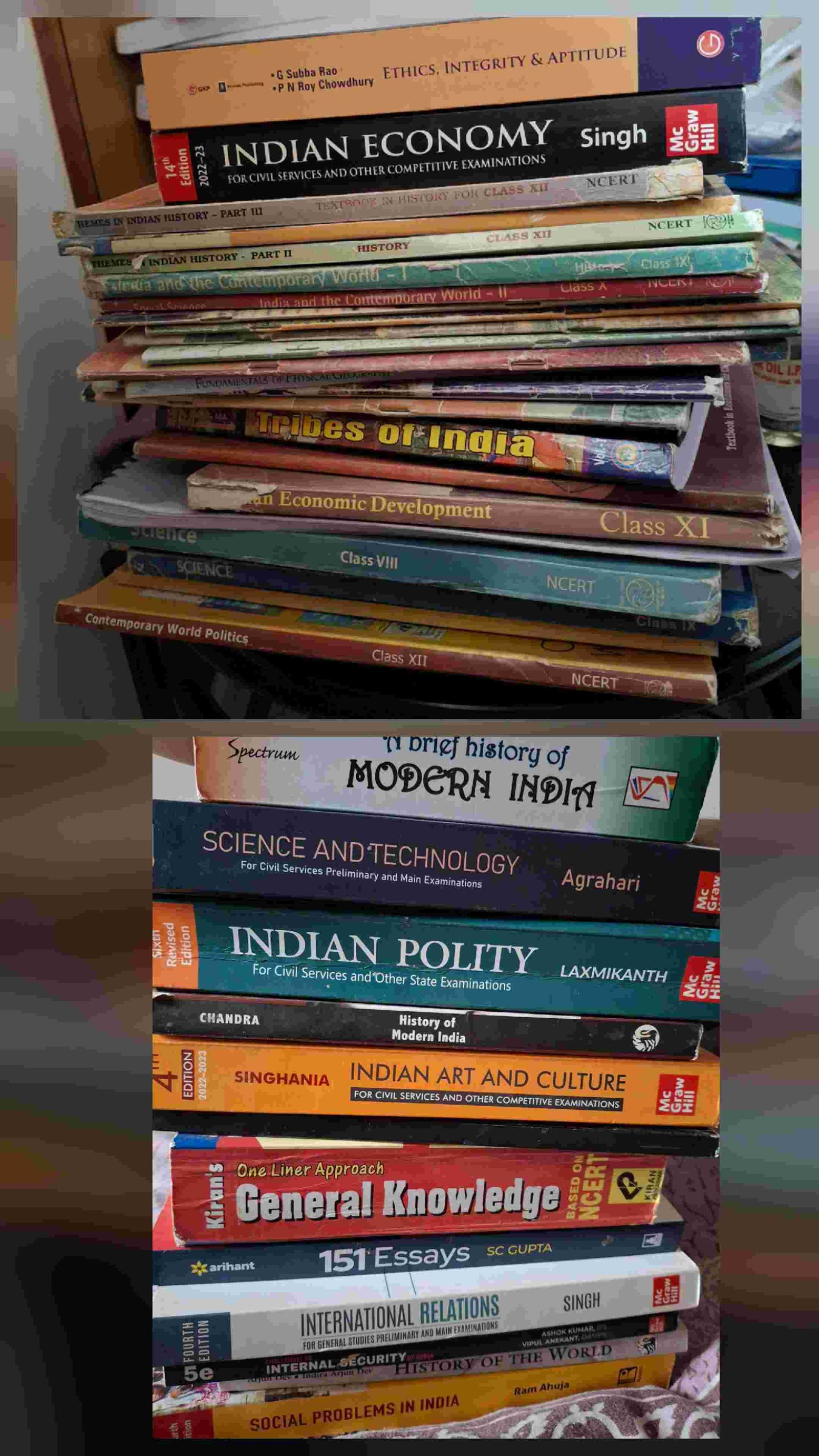 Complete UPSC Book Set [ncert+ referencebboks](35 Books) - Second Hand - Bookaao