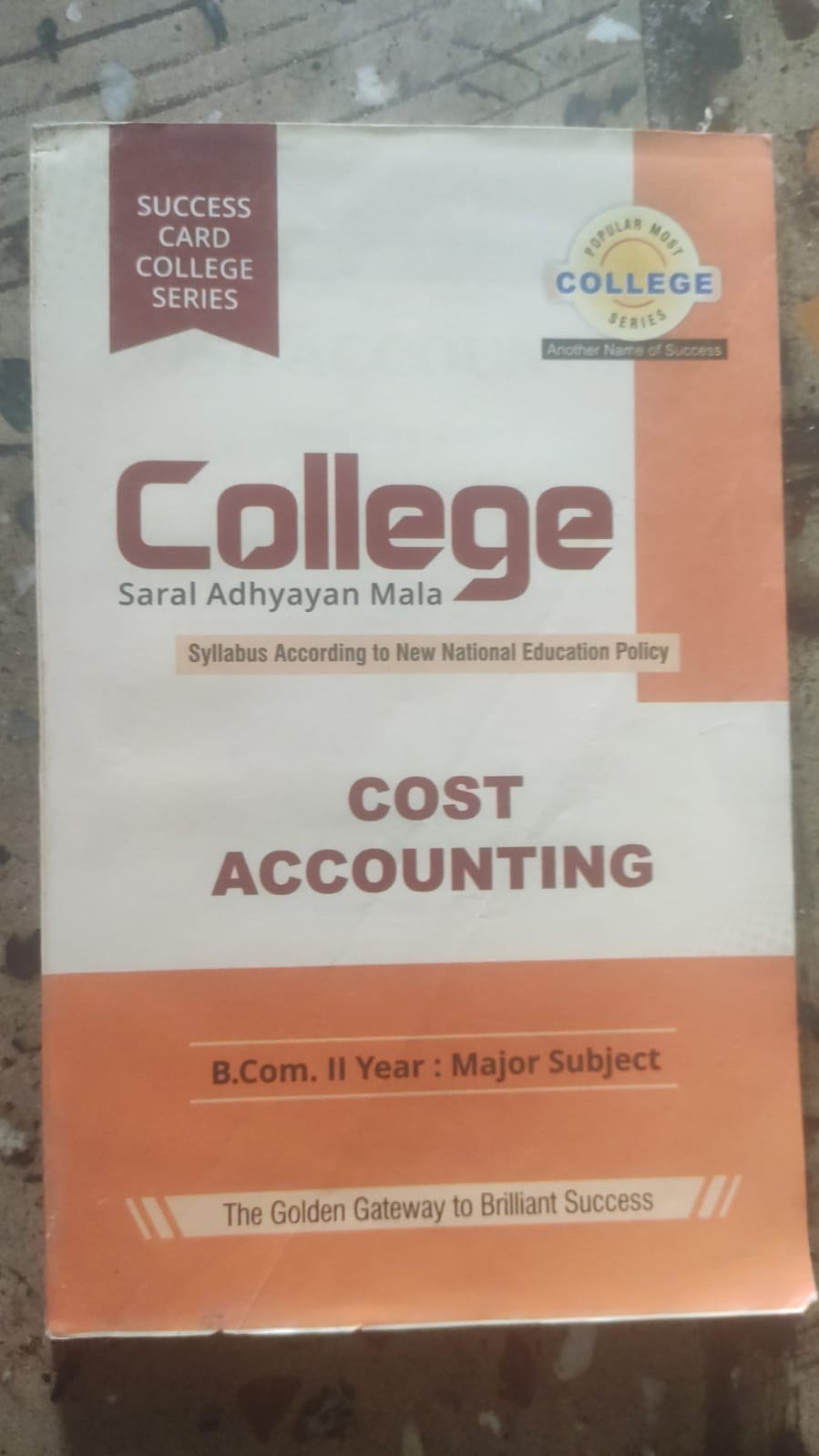 Cost accounting college series bcom 2nd year - Second Hand Book in Jhabua - Bookaao