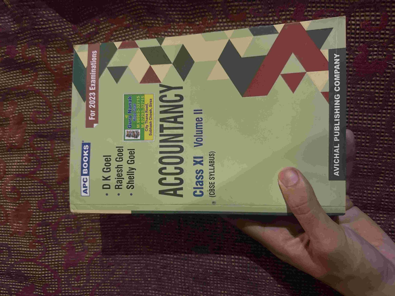 DK Goel Accountancy Class 11 Volume 2 (2023) - 2nd Hand Book - Bookaao