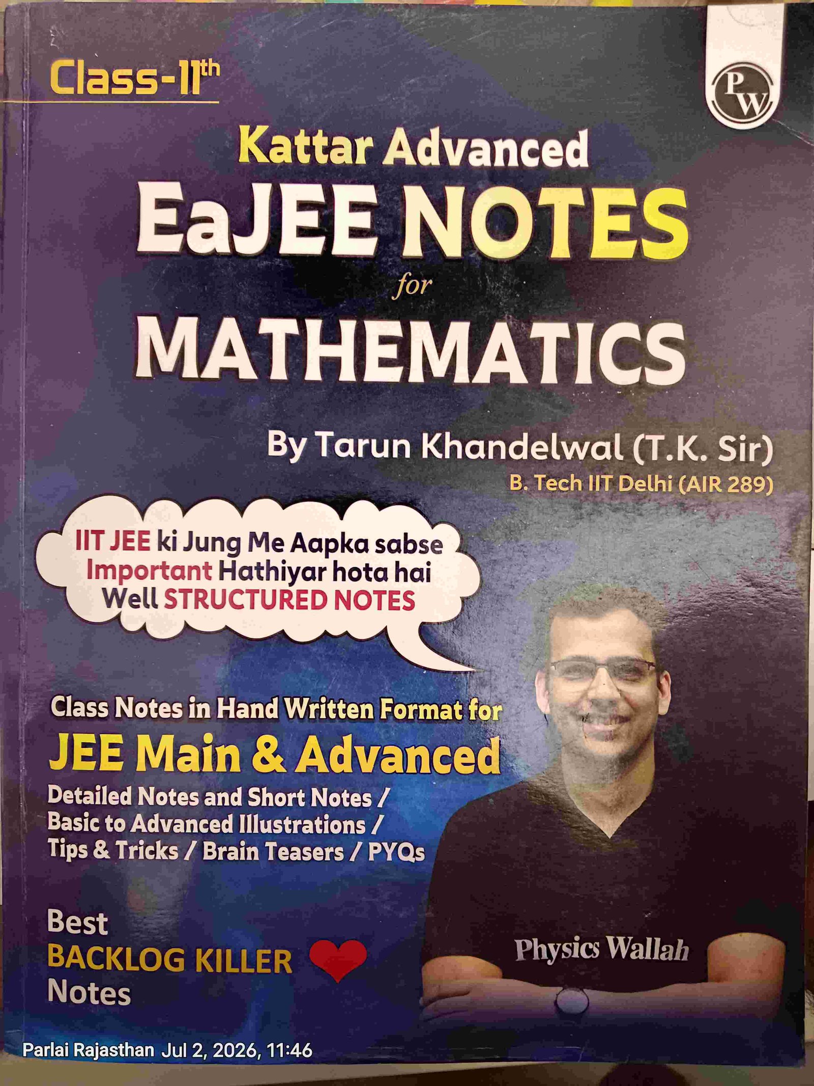 Eajee notes for mathematics - New Book - Bookaao