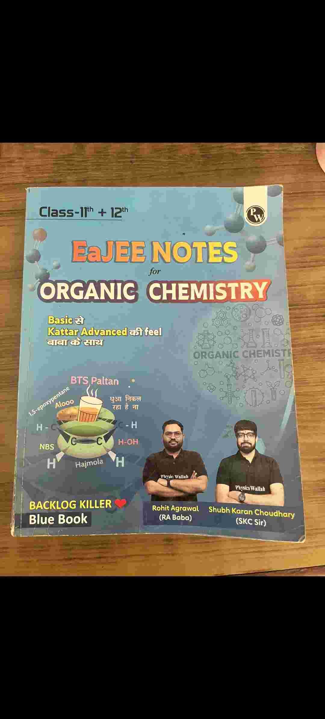 EaJEE Notes for Organic Chemistry - Second Hand - Bookaao
