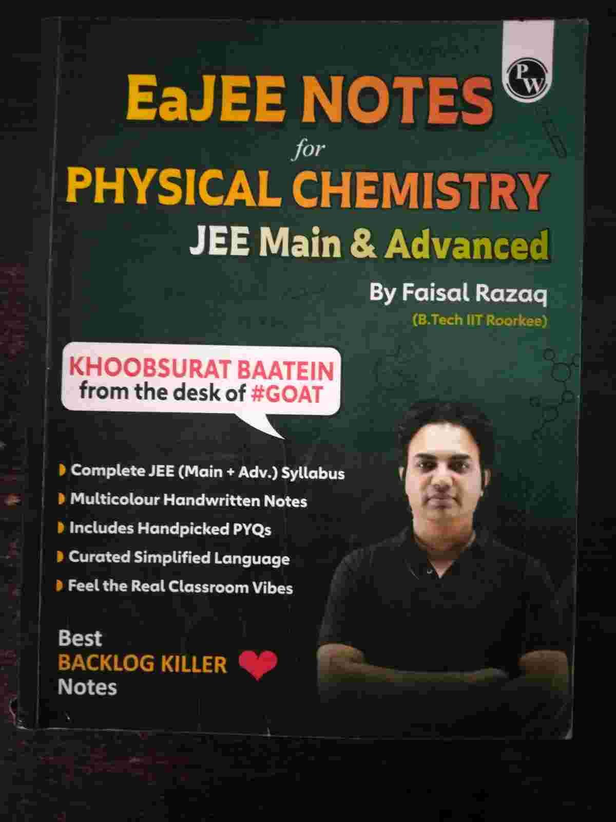 Eajee Notes Physical Chemistry by Faisal sir PW - Second Hand - Bookaao