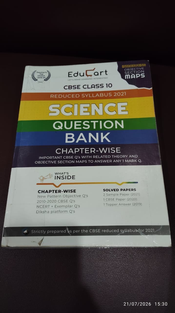 educart science question bank class 10th complete - Second Hand - Bookaao