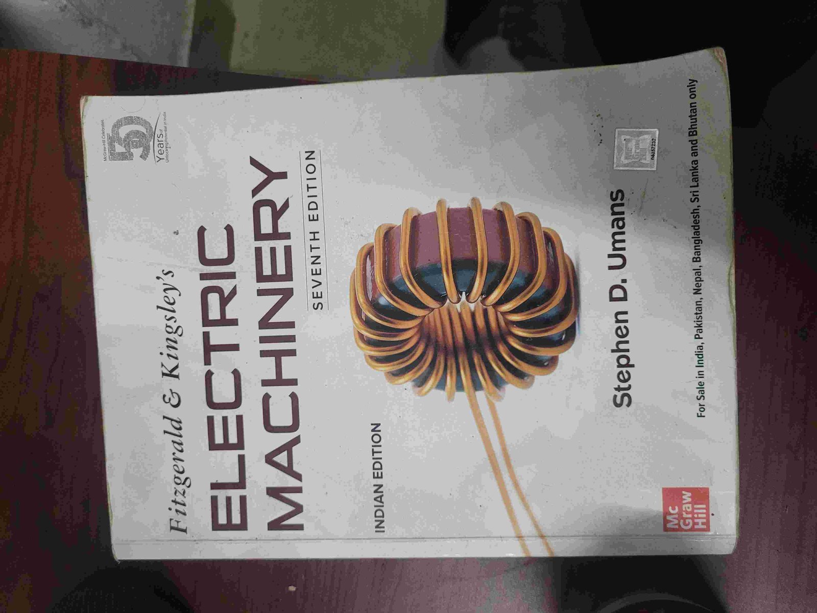 Electric machinery seventh edition - Second Hand - Bookaao