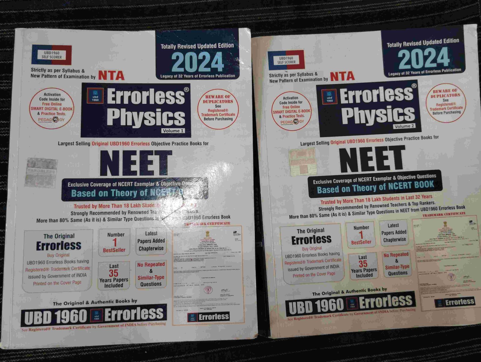 Errorless physics neet both parts - Second Hand - Bookaao