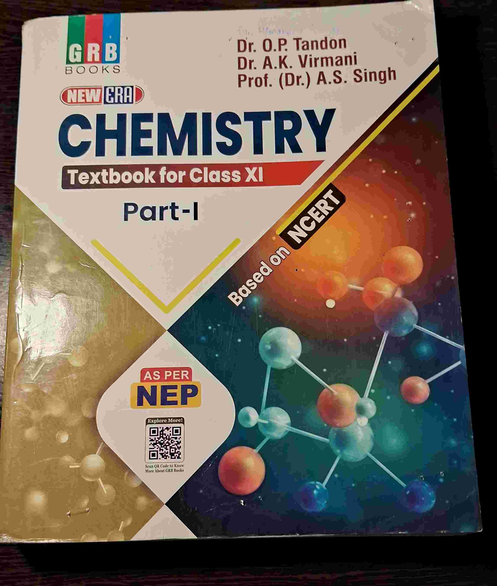 GRB New Era Chemistry Class 11 Part 1 (NCERT Based - Second Hand - Bookaao