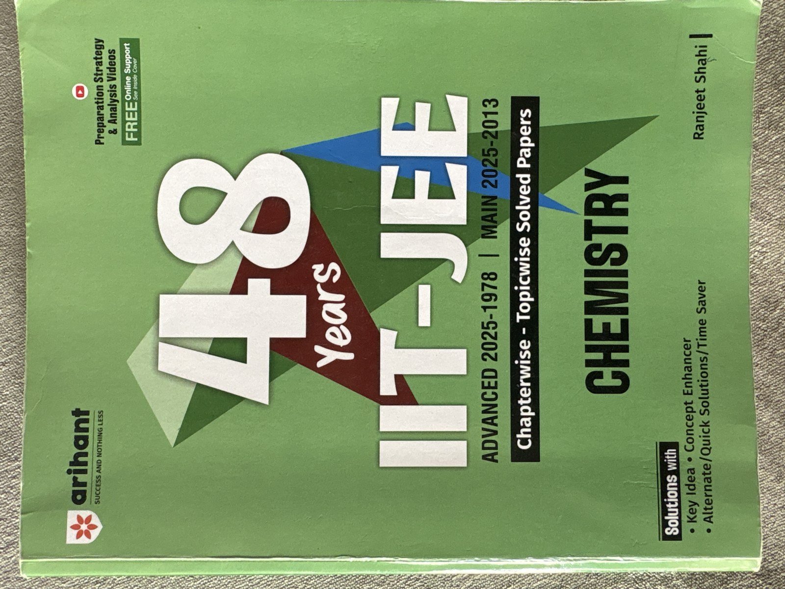 IIT JEE 48 Year Advanced Chemistry PYQ - Second Hand - Bookaao