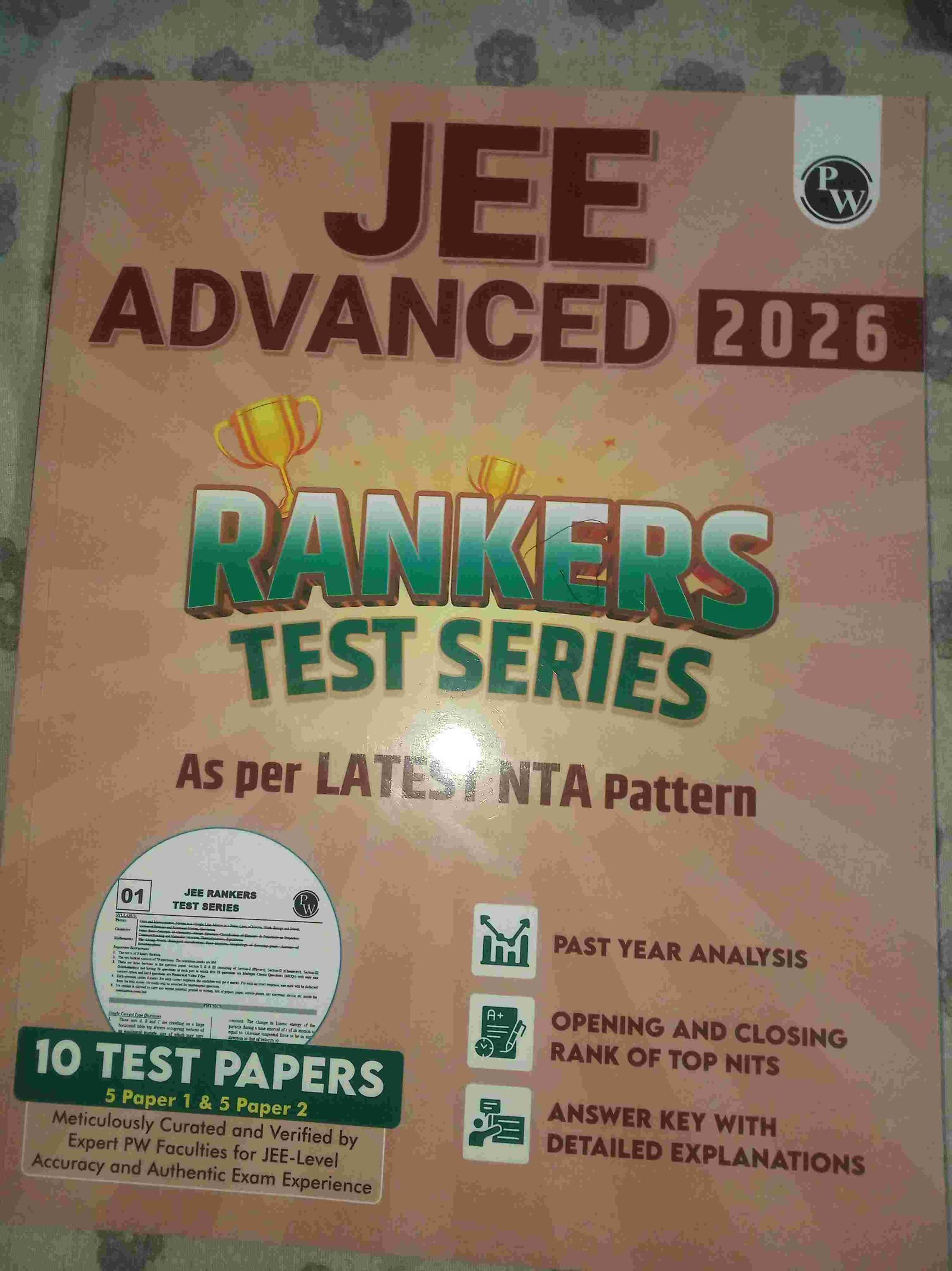 Buy New JEE Advanced 2026 Rankers test series PW in Jamshedpur - Bookaao