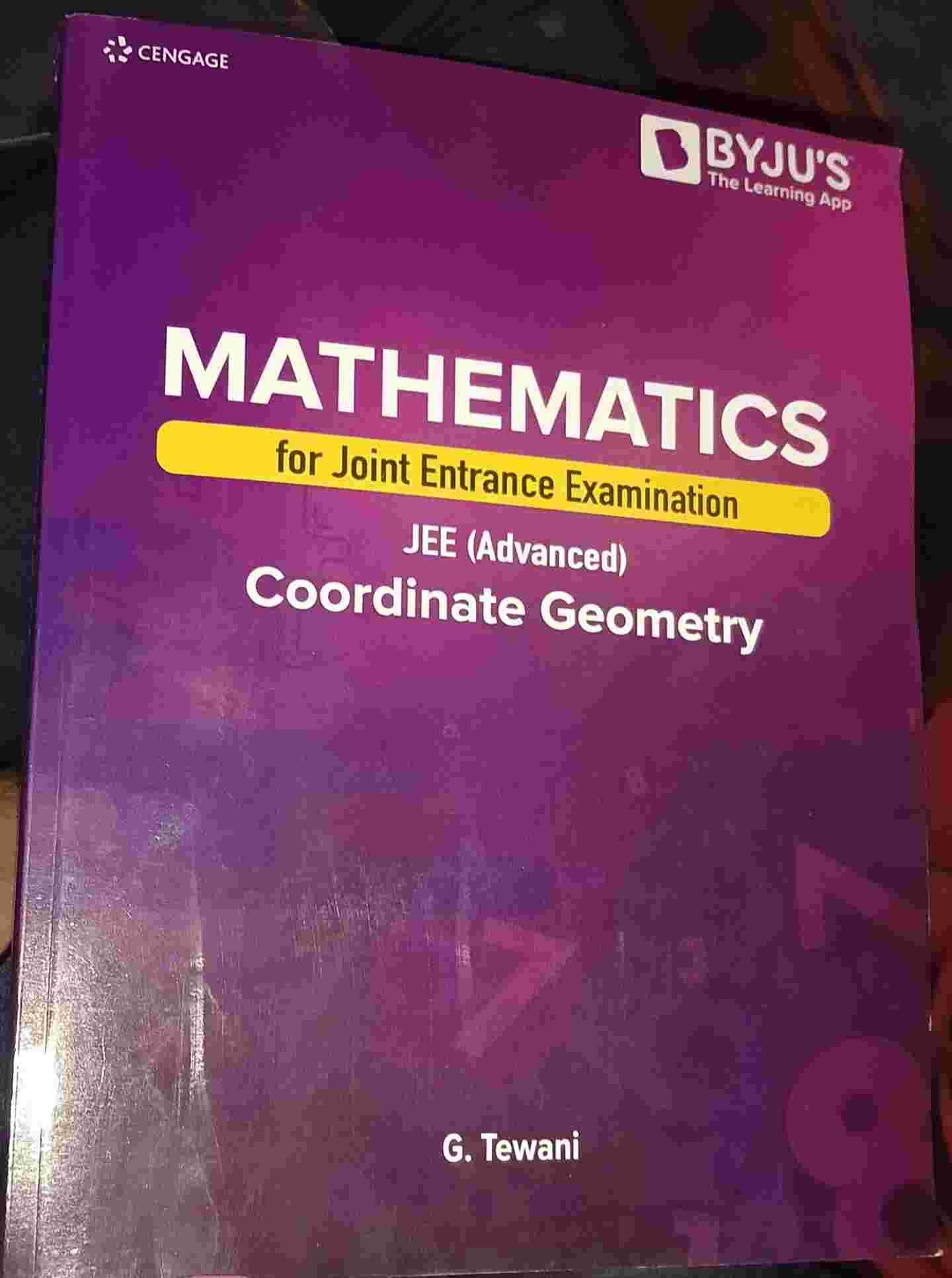JEE Advanced Coordinate Geometry by G. Tewani - Second Hand - Bookaao