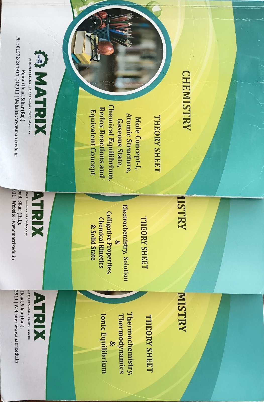 JEE AND NEET CHEMISTRY THEORY SHEET  8 BOOKS - Second Hand - Bookaao