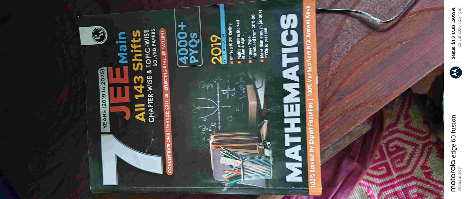 JEE MAIN PYQ 7 YEARS Mathematics BOOK 2025 - New Book - Bookaao