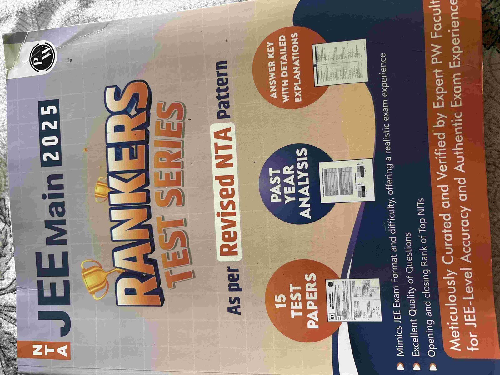 Jee main rankers test series(PW) - Second Hand - Bookaao