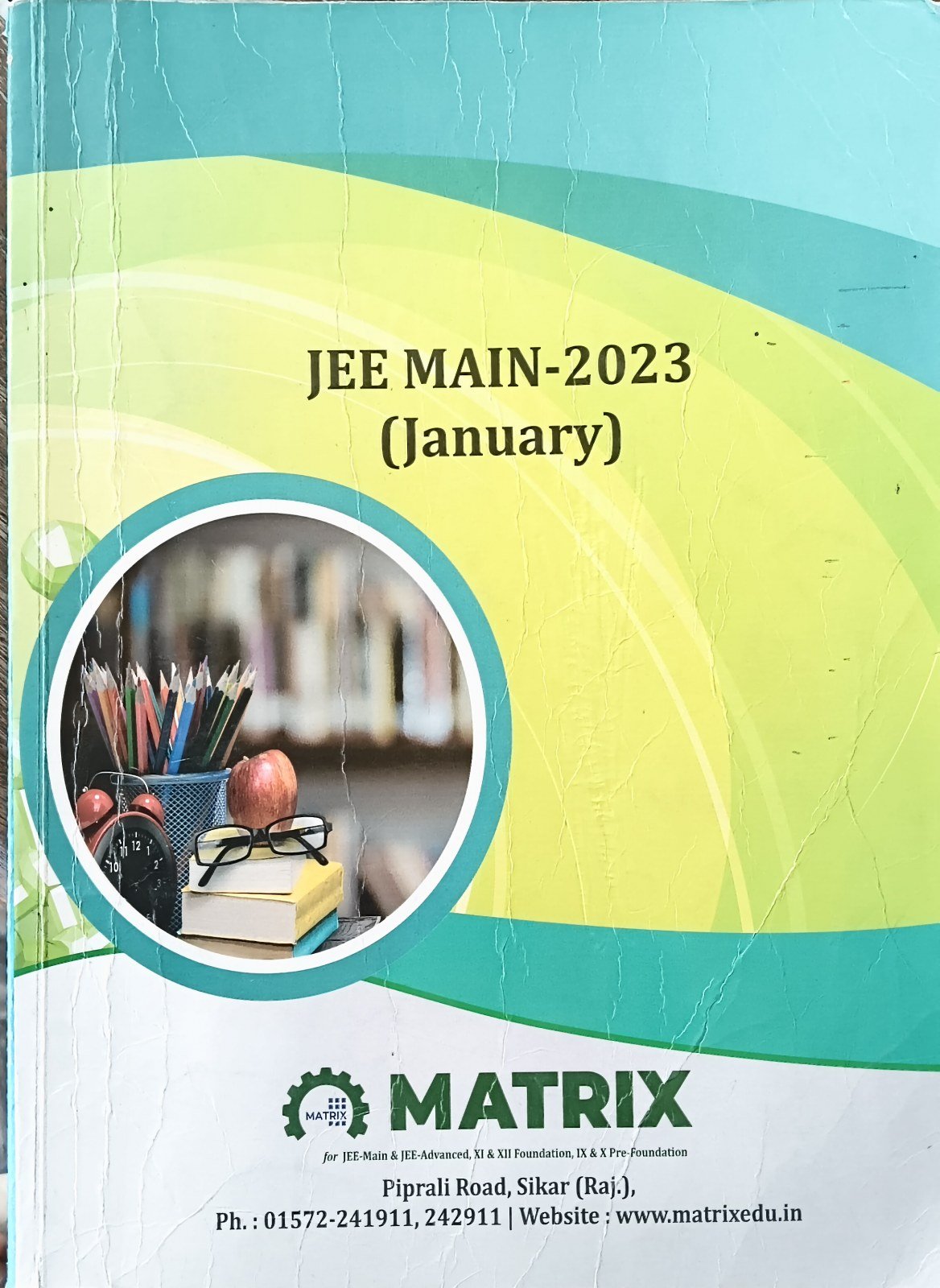 JEE MAINS 2023 PYQ CHAPTERR WISE QUESTION - Second Hand - Bookaao