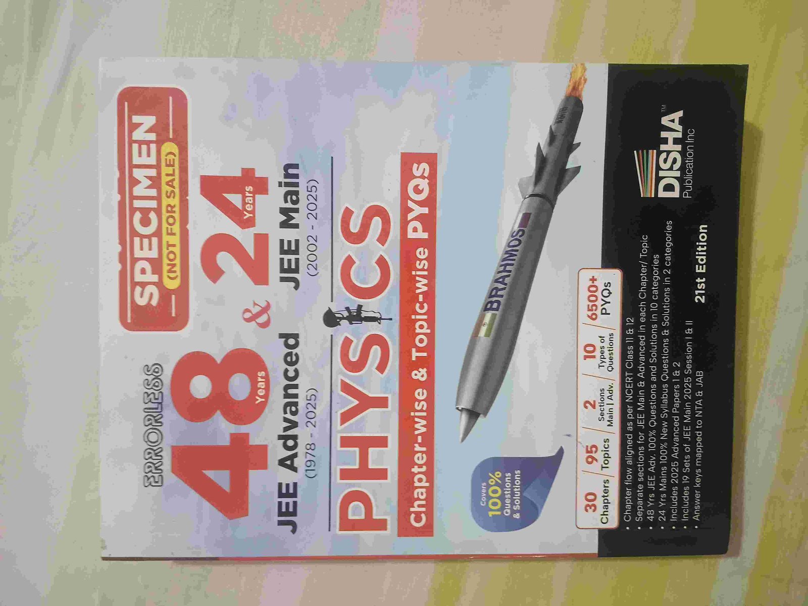 JEE Mains and Adv 48 Year Solved Errorless - New Book - Bookaao