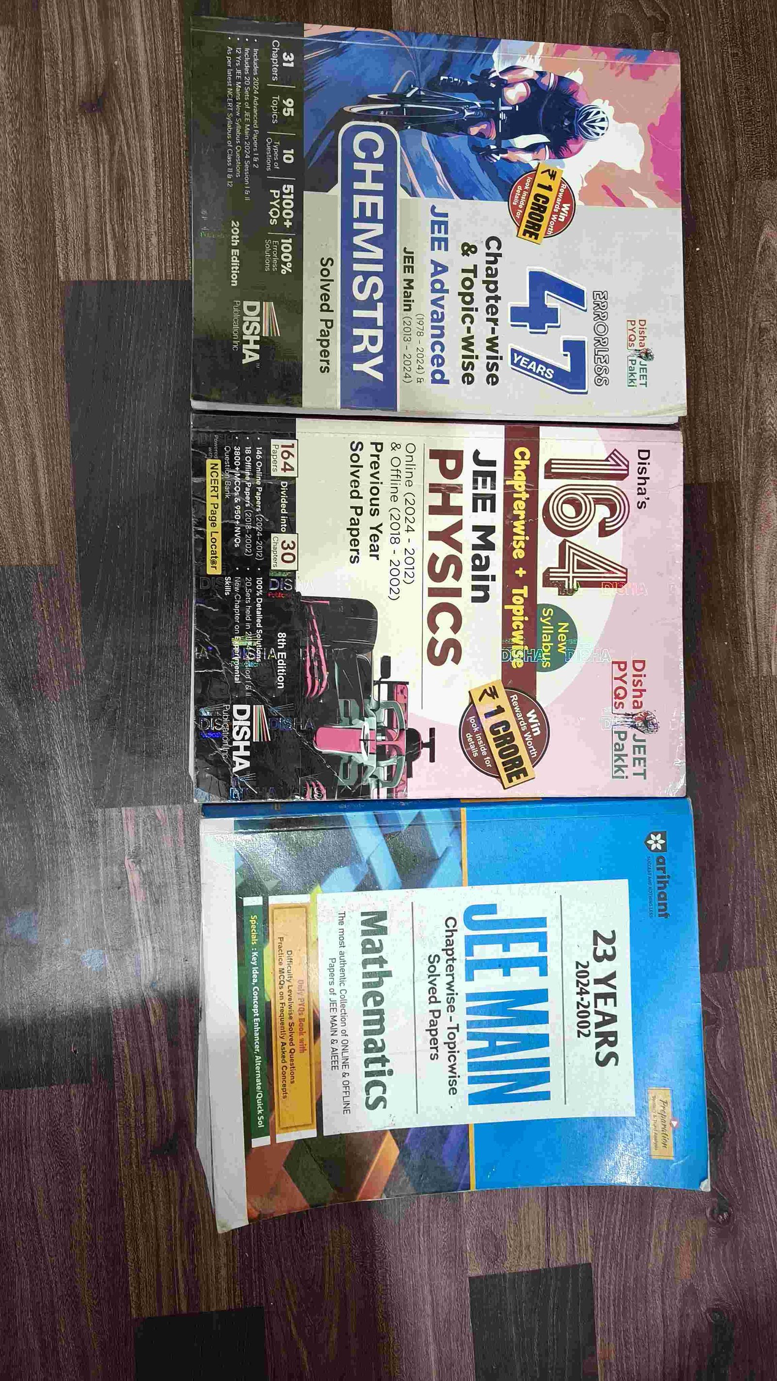 JEE PYQ BOOKS ALL THREE SUBJECTS - 2nd Hand Book - Bookaao