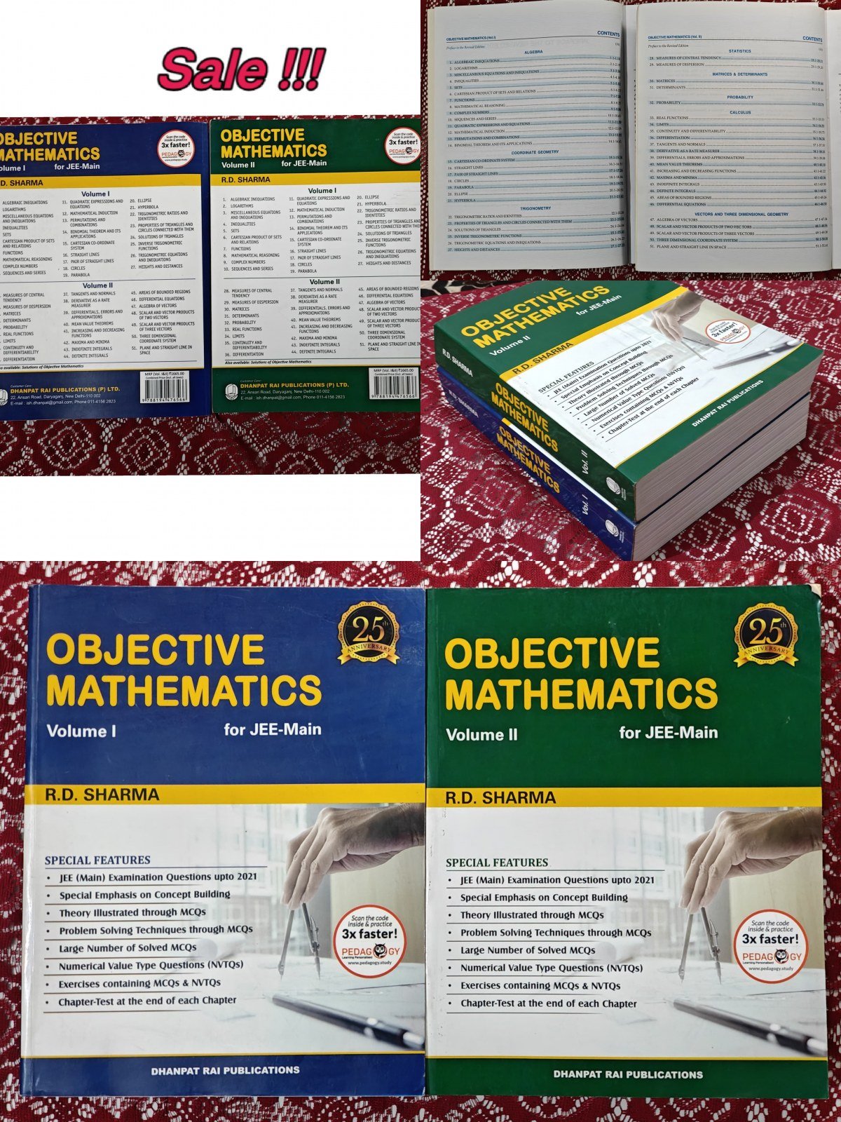 JEE RD-SHARMA MATHS COMBO (VOL I+II) 🆕 - New Book - Bookaao