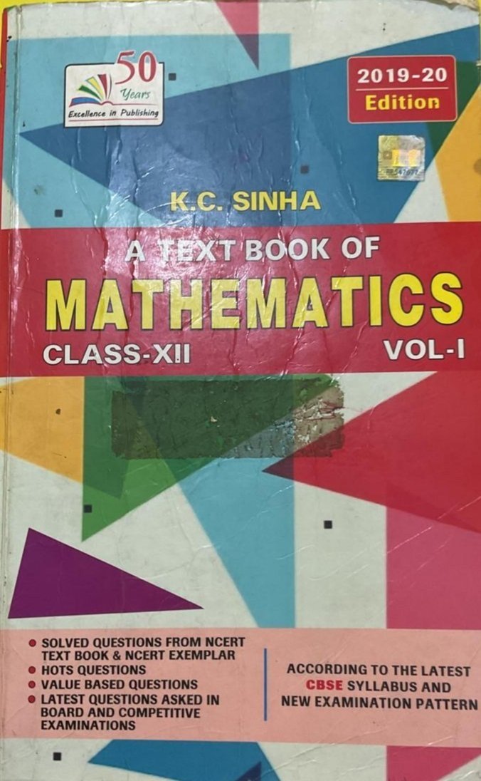 Kc sinha class 12 maths - Second Hand - Bookaao
