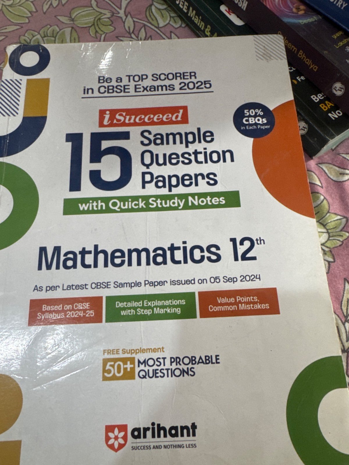 Maths sample paper class 12 - Second Hand - Bookaao