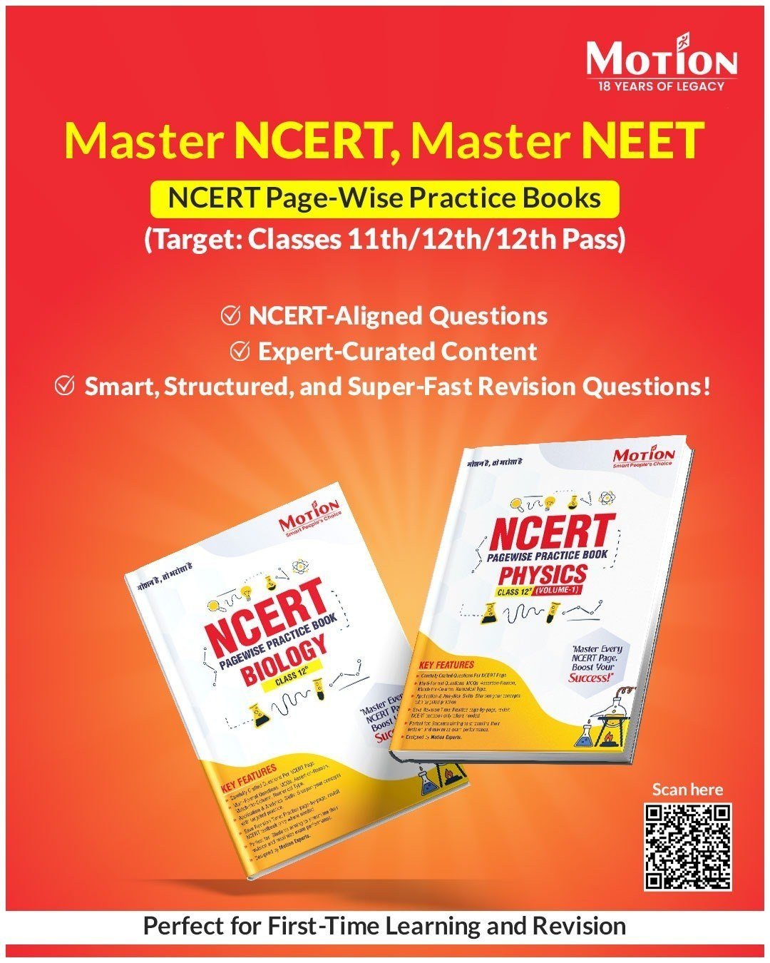 Motion NCERT Page-Wise Practice Books P+C+B - New Book - Bookaao